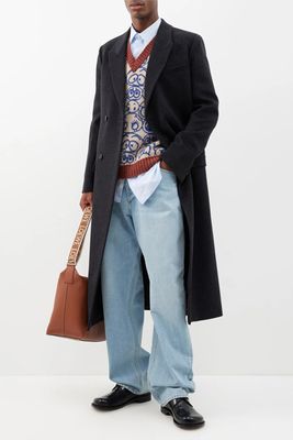Double-Breasted Wool-Blend Coat  from Loewe