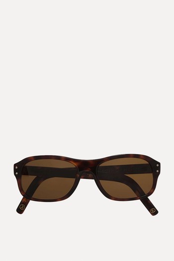 Square-Frame Tortoiseshell Acetate Sunglasses from Kingsman x Cutler & Gross