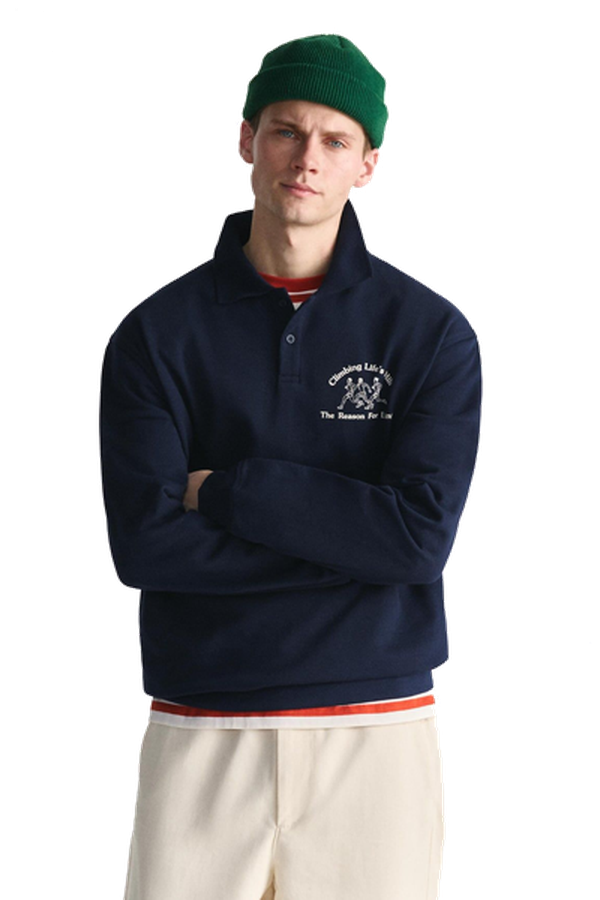 Polo Sweatshirt With Contrast Print from Zara