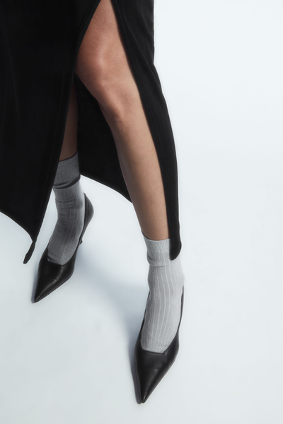 Ribbed Lurex Socks from COS
