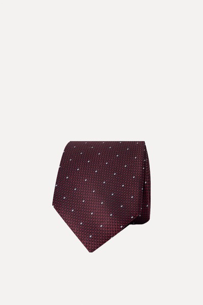 Small Spot Tie - 100% Silk