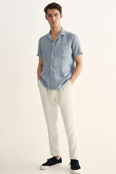 Regular Fit Shirt With Camp Collar from Massimo Dutti