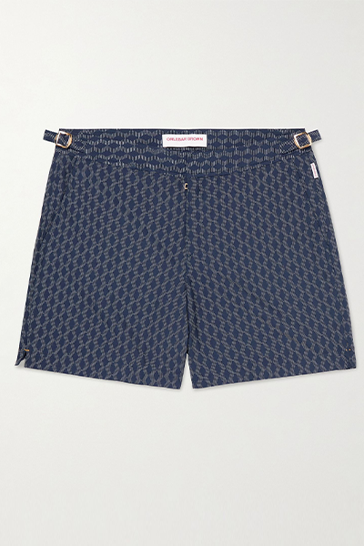 Bulldog Mid-Length Jacquard Swim Shorts