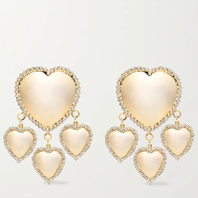 Oversized Crystal Clip Earrings from Alessandra Rich