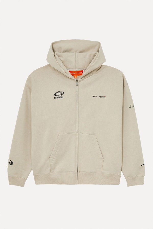 Ashlam McLaren Racing Zip-Through Hoodie Unisex-Fit