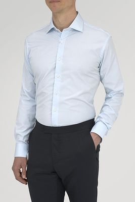 Tailored Fit Light Blue Shirt With Kent Collar