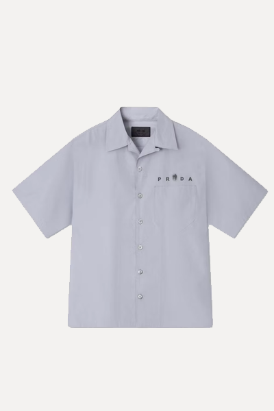 Short-Sleeve Shirt with Chest Pocket from Prada