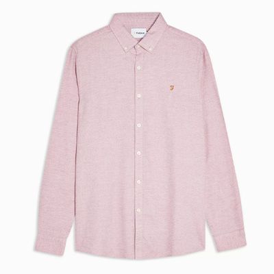 Farah Pink Kreo Long Sleeve Shirt
