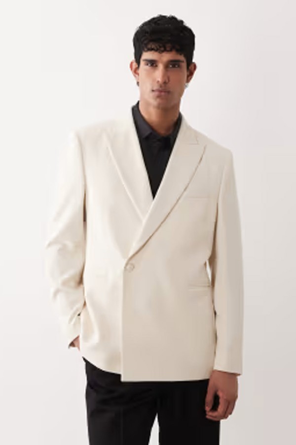 Double Breasted Deep Wrap Regular Blazer from ASOS Design