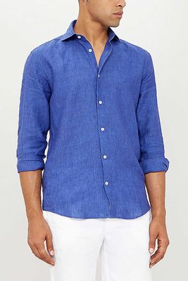 Relaxed Fit Collared Linen Shirt from Frescobol Carioca