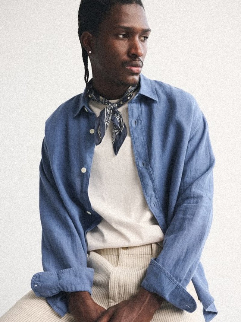 Button-Up Shirt 100% Linen