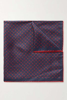 Printed Silk-Twill Pocket Square from Gucci
