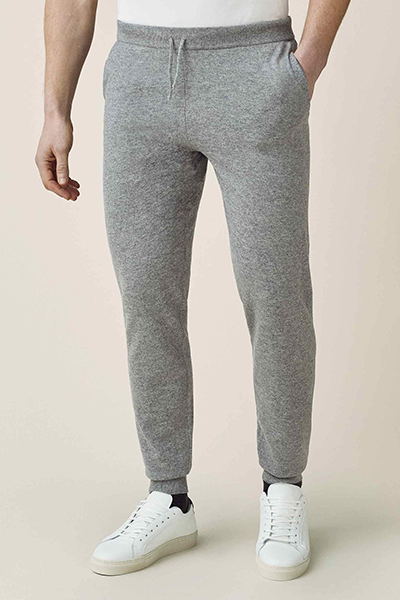 Dolomiti Grey Pure Cashmere Joggers