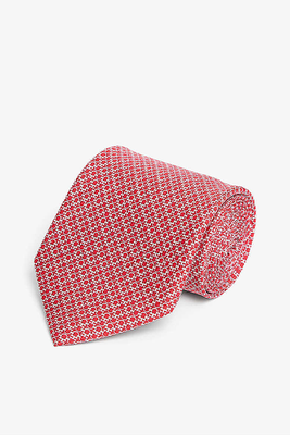 Laccio Geometric-Pattern Silk Tie from salvatore Ferragamo