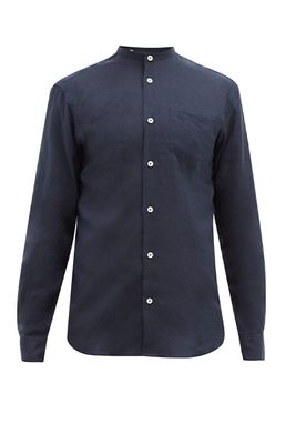 Neville Stand-Collar Linen Shirt from Odyssee