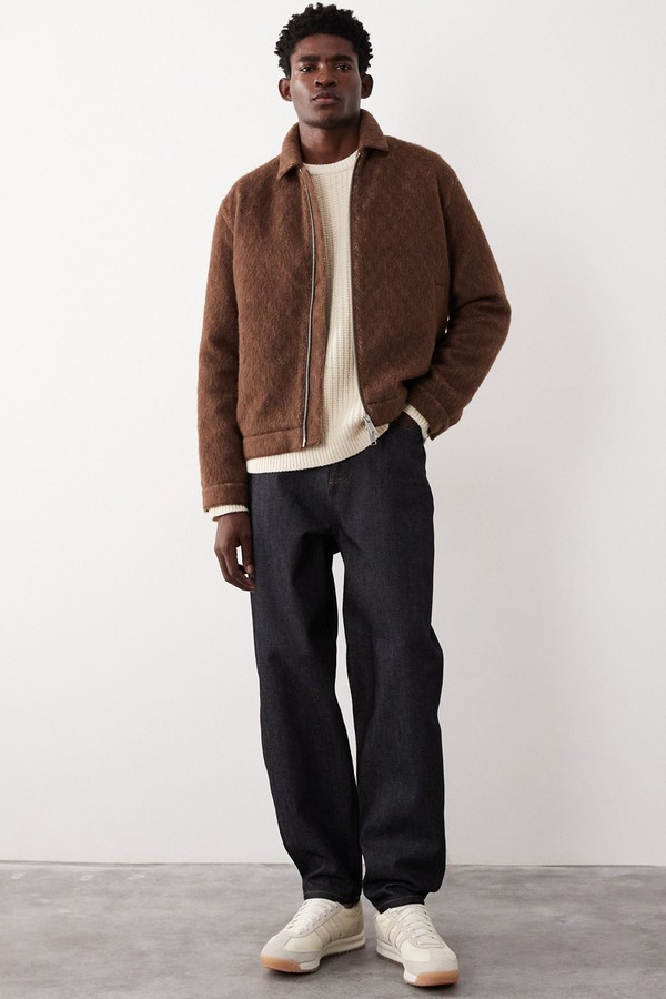 Oversized Harrington Wool Blend Jacket