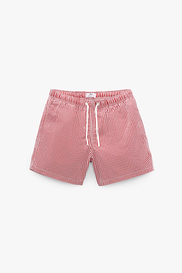 Striped Print Swim Shorts from Zara