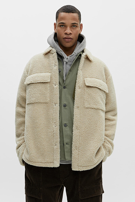 Faux Shearling Overshirt from PULL&BEAR