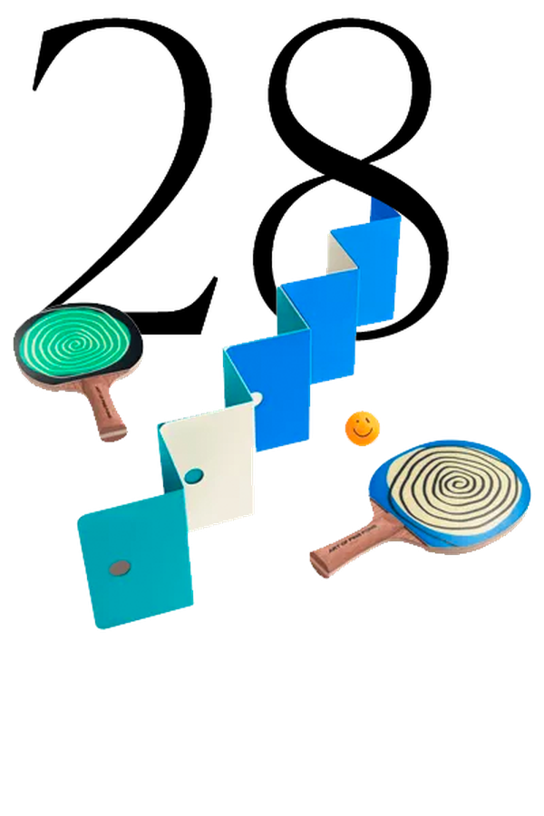 Swirls Artnet Ping Pong Set from Art Of Ping Pong