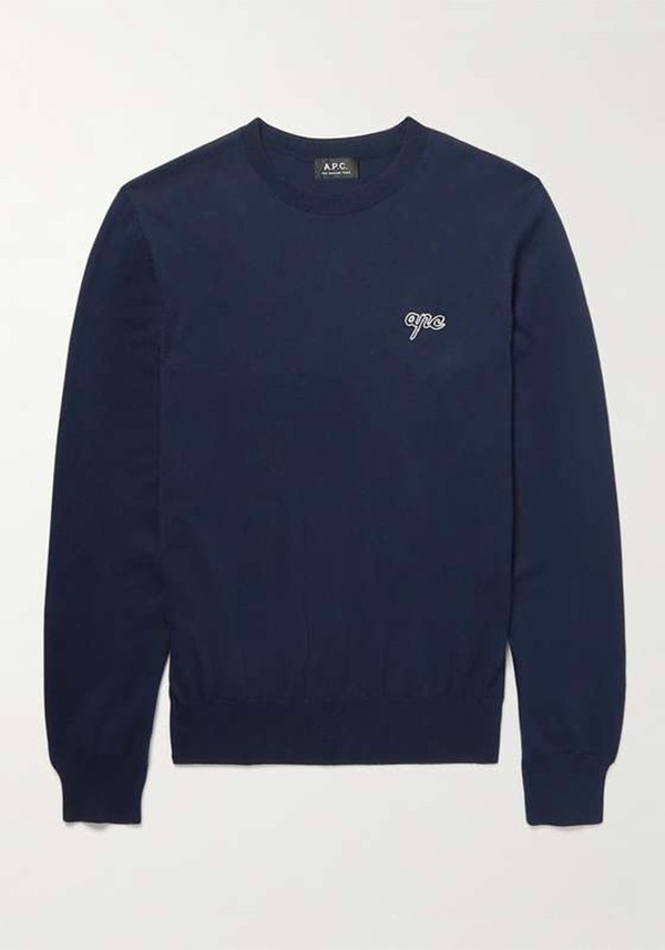 Otis Logo-Embroidered Cotton Sweater
