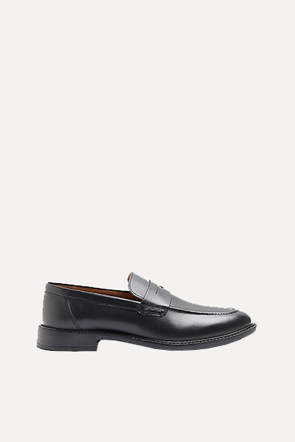 Leather Penny Loafers  from River Island