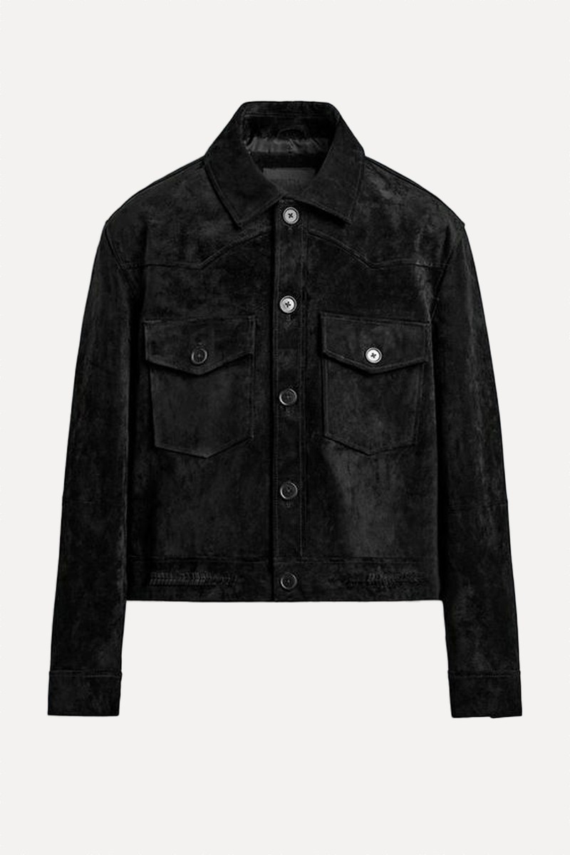 Cropped Suede Leather Jacket from Zara