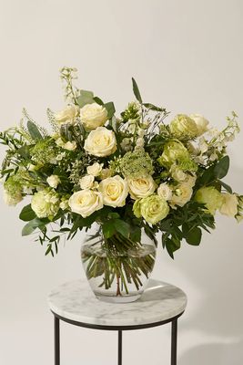 Rose, Delphinium & Phlox White Bouquet from M&S