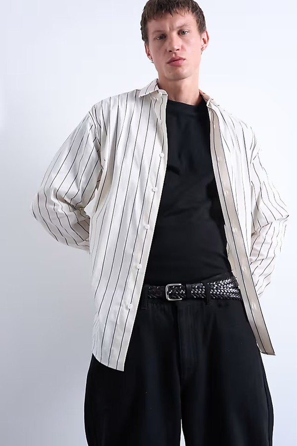 Oversized Fit Stripe Shirt from Topman