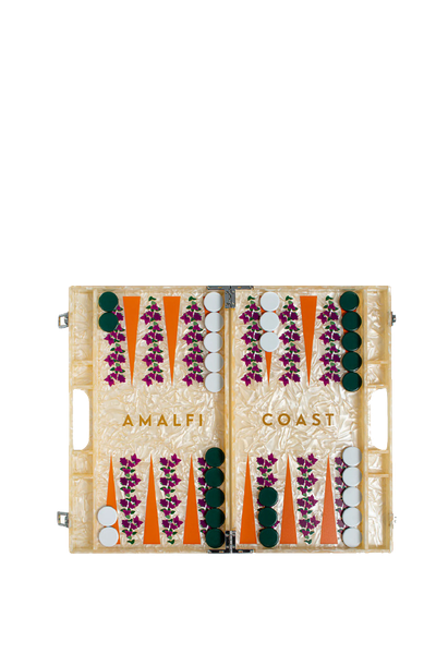 Amalfi Coast Acrylic Backgammon from Maison Games