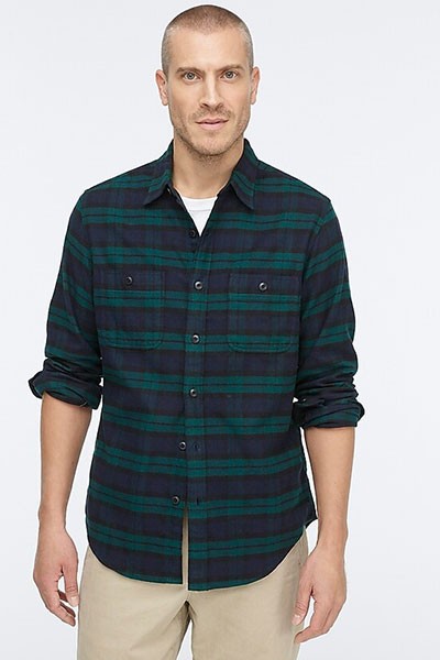 Slim Midweight Flannel Shirt