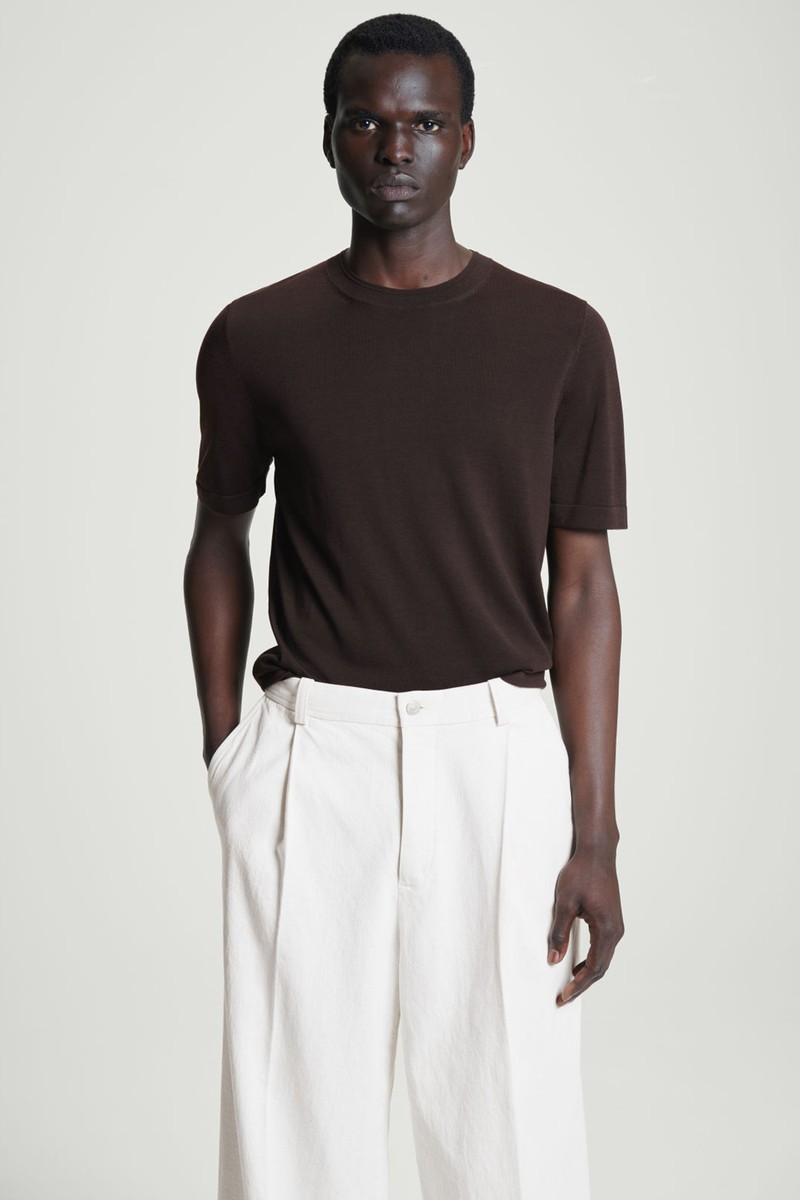 Slim Silk Knitted T-Shirt