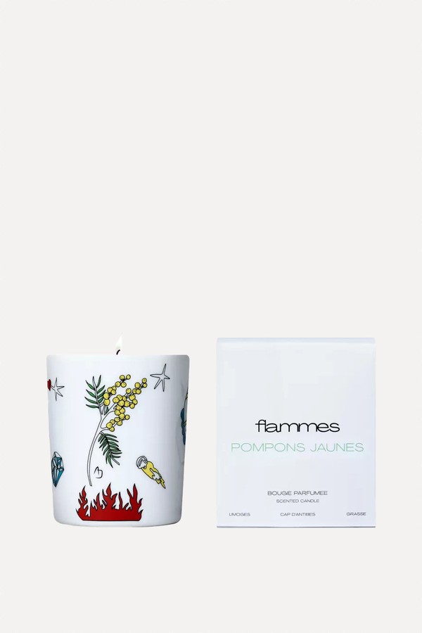 Sagittarius Pompons Jaunes Scented Candle from Flammes