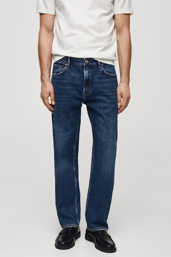 Regular Fit Dark Wash Jeans from Mango