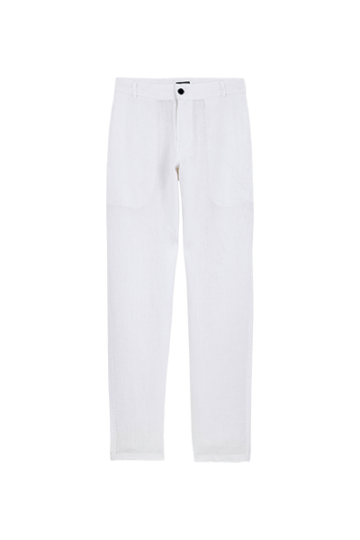 Straight Linen Pants Solid