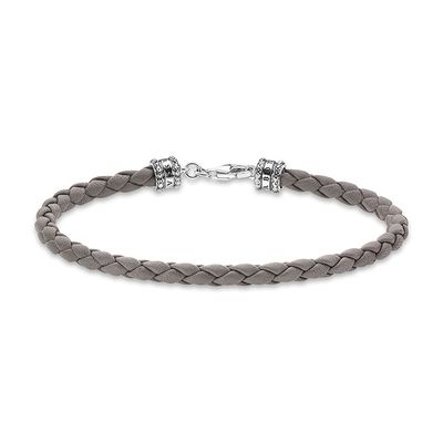 Grey Leather Bracelet