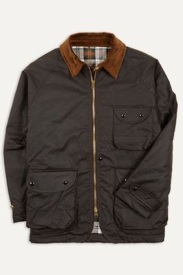 Brown Waxed Cotton Coverall Jacket from Drakes