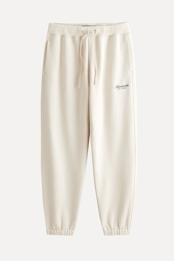 Premium Heavyweight Logo Cinched Sweatpants from Abercrombie & Fitch
