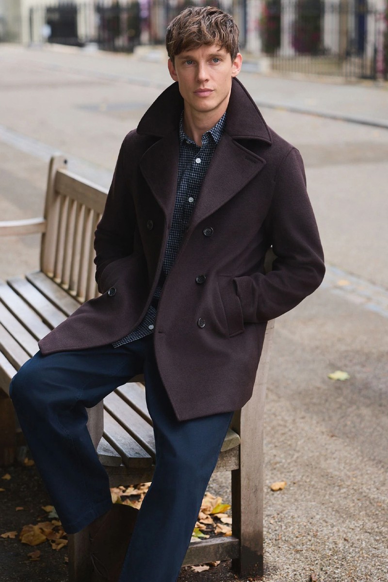 Premium Soft Touch Peacoat With Wool from Next