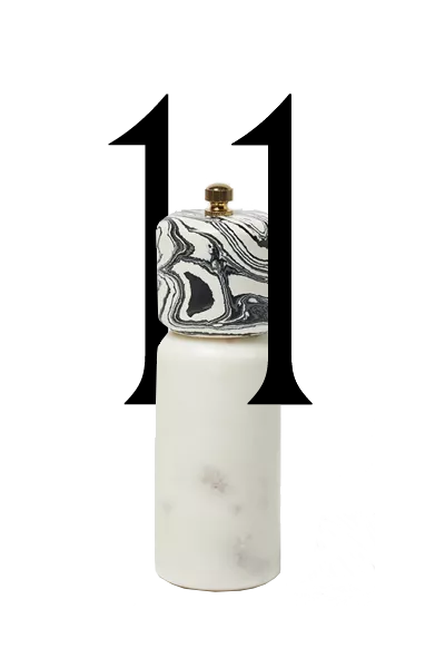 Monochrome Marbled Salt & Pepper Mill from Oliver Bonas