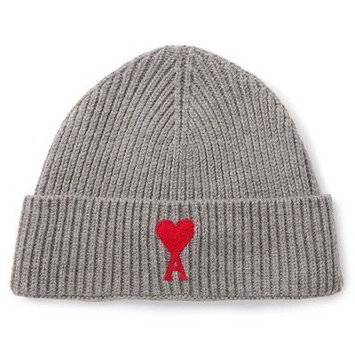 Logo-Appliquéd Ribbed Merino Wool Beanie from AMI