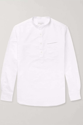 Auguste Grandad-Collar Cotton Oxford Shirt from Officine Générale