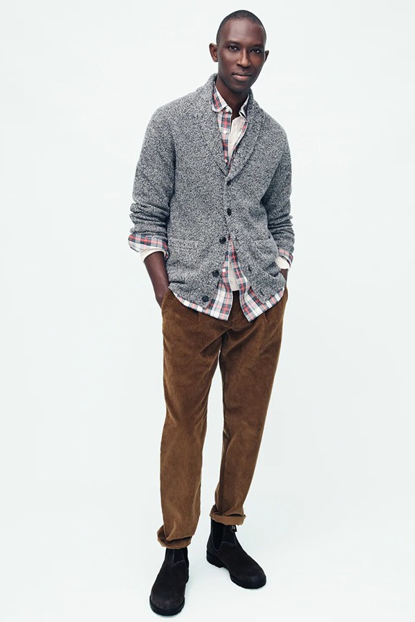 Rugged Shawl Collar Cardigan