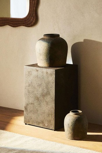 Distressed Texture Ceramic Vase from Zara