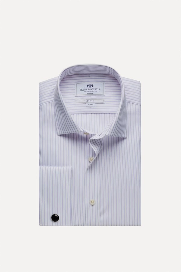 Classic Fit Herringbone Stripe Non-Iron Shirt