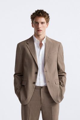 Checked Suit Blazer from Zara