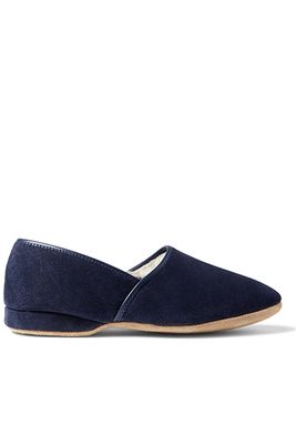 Crawford Shearling-Lined Suede Slippers from Derek Rose
