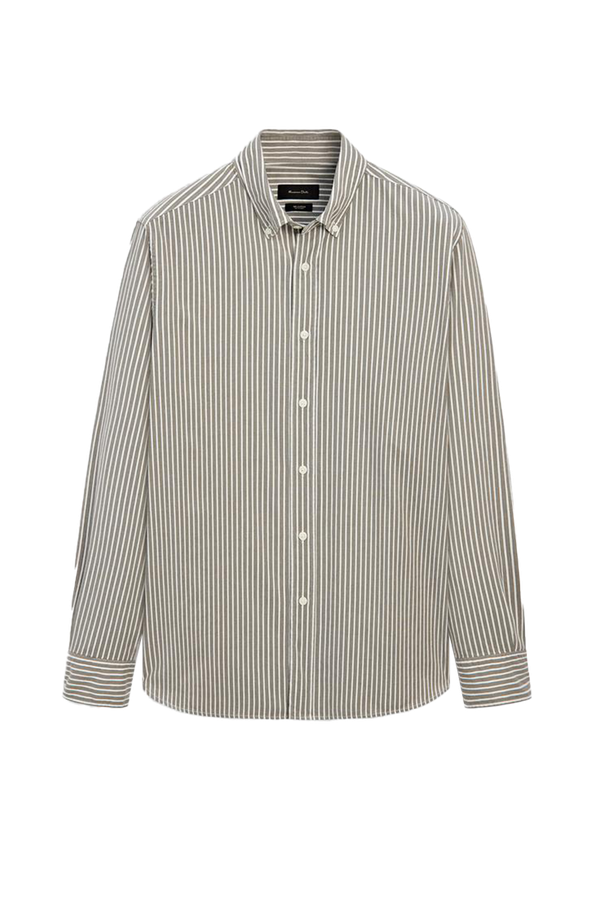 100% Cotton Striped Shirt from Massimo Dutti