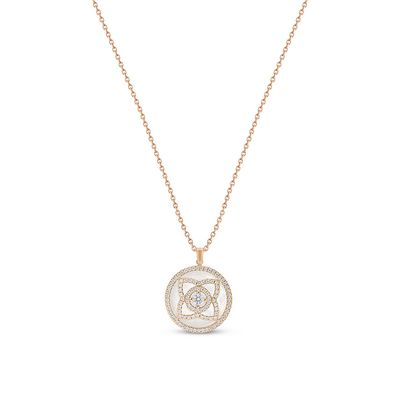 Enchanted Lotus Pendant In Rose Gold and Mother-Of-Pearl
