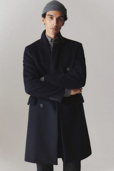 Recycled Wool Double-Breasted Coat from Mango