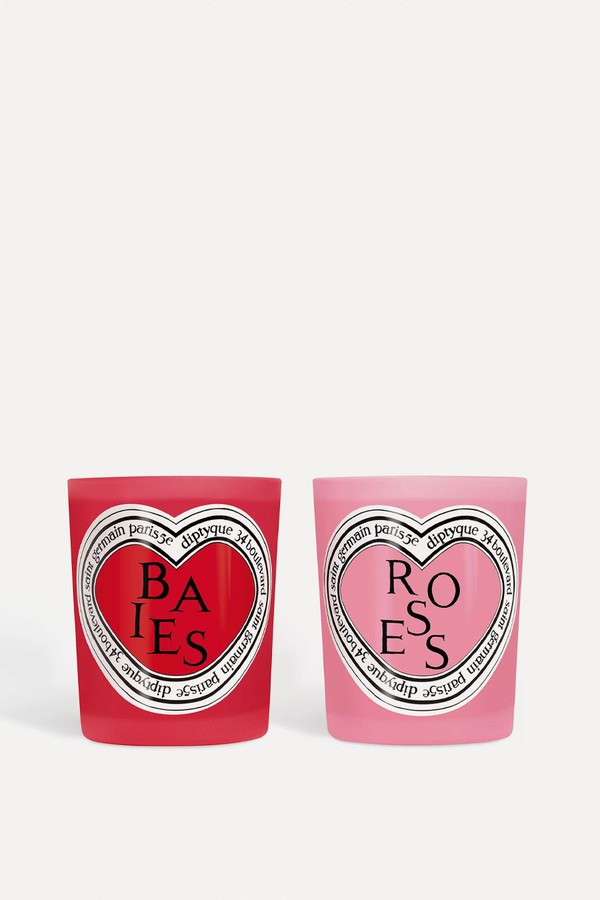 2025 Valentines Collection Baies & Roses Wax Candle Set from Diptyque